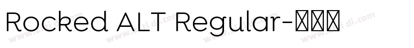 Rocked ALT Regular字体转换